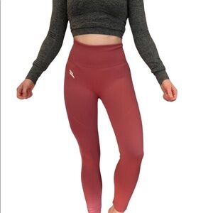 DOYOUEVEN dusty rose pink seamless leggings size small EUC